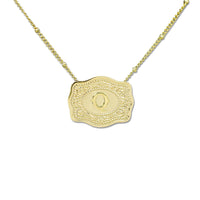 Gold-plated Embossed Slim Chain Adjustable Necklace